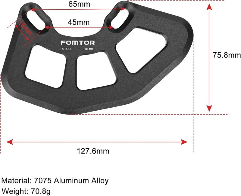 FOMTOR Chain Guide Mountain Bike, Bicycle Direct Mount Chainring Guard MTB Road Bike Chain Protector 7075 Alloy Aluminum for BMX, Fixie (22-40T) - Image 2
